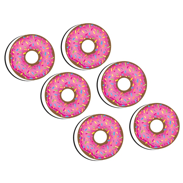 Ashley Productions Magnetic Whiteboard Erasers, DonutFetti, PK6 09991 - main